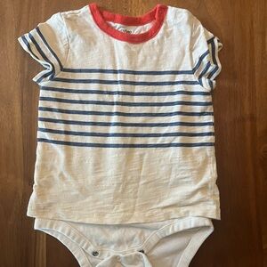 BabyGap Striped Onesie - White and Blue